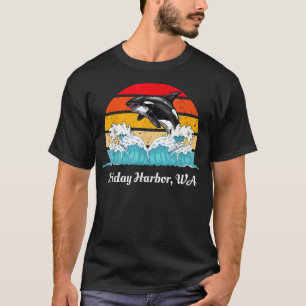 Vintage Friday-Harbor WA Distressed Orca Killer Wh T-Shirt
