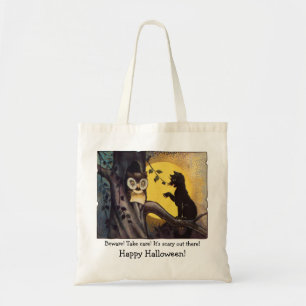 Vintage Friends and Enemies Halloween Tote Bag