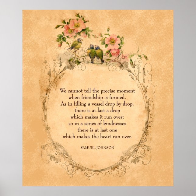 Vintage Friendship Poem-Print Poster (Front)