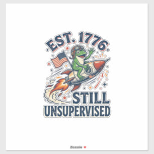 Vintage Frog Rocket Est 1776 Unsupervised Shirt_1