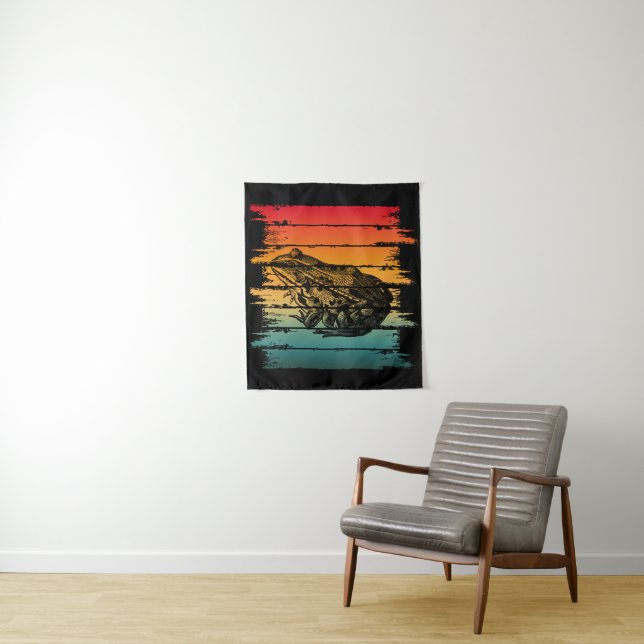 VINTAGE FROG TAPESTRY (In Situ)