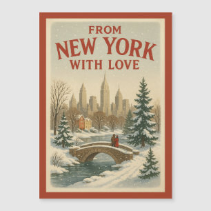 Vintage From New York With Love Magnetic Card