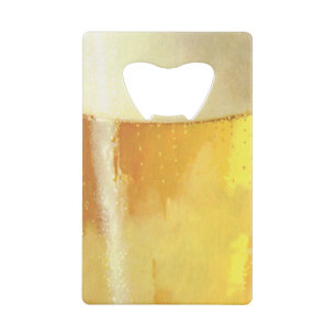 Vintage Frosty Draft Beer Image on a Coffee Mug Credit Card Bottle Opener
