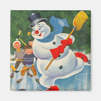 Vintage Frosty on Skates Magnet