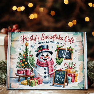 Vintage Frosty's Snowflake Cafe Large Gift Bag