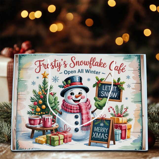 Vintage Frosty's Snowflake Cafe Large Gift Bag (Creator Uploaded)