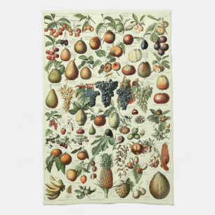 Vintage Fruit by Adolphe Millot Kitchen Towel