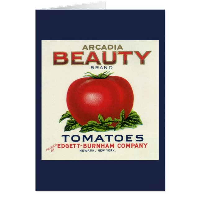 Vintage Fruit Crate Label, Arcadia Beauty Tomatoes (Front)