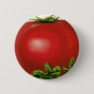 Vintage Fruit Crate Label, Arcadia Beauty Tomatoes 2 Inch Round Button