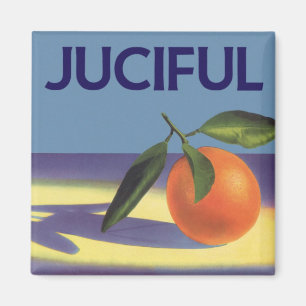 Vintage Fruit Crate Label Art, Juciful Oranges Magnet