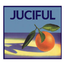 Vintage Fruit Crate Label Art, Juciful Oranges