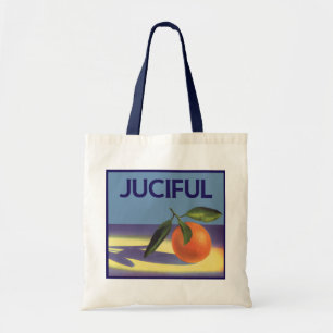 Vintage Fruit Crate Label Art, Juciful Oranges Tote Bag