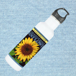 Vintage Fruit Crate Label Art Orangedale Sunflower 710 Ml Water Bottle
