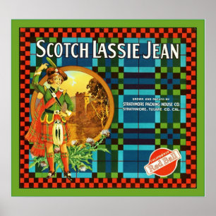 Vintage Fruit Crate Label Poster