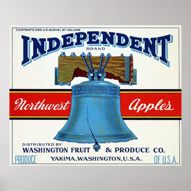 Vintage Fruit Crate Label Poster (Front)