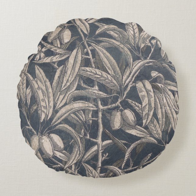 Vintage Fruit & Floral I Round Pillow (Front)