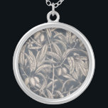 Vintage Fruit & Floral I Silver Plated Necklace<br><div class="desc">Floral</div>