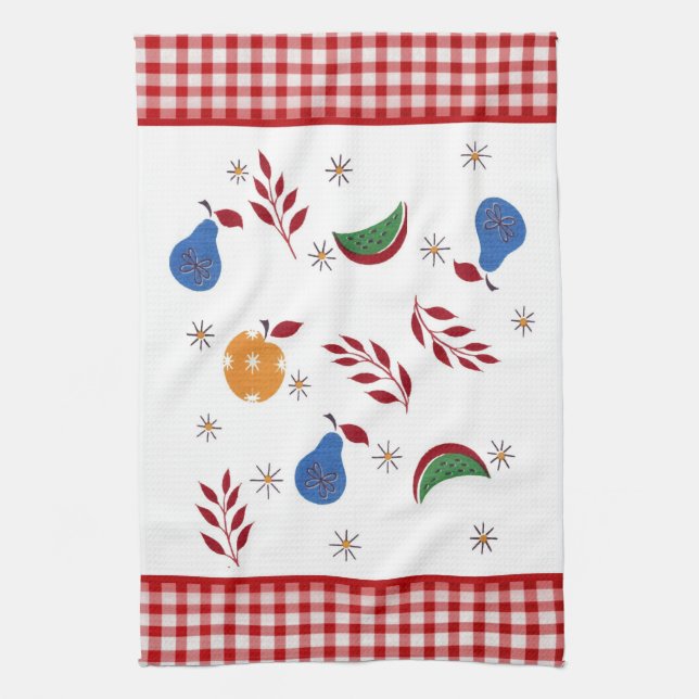 Vintage Fruit Kitchen Towel (Vertical)