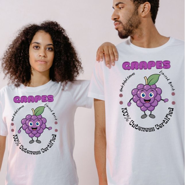 Vintage Fruit Label Hand-picked Grapes  T-Shirt (Creator Uploaded)