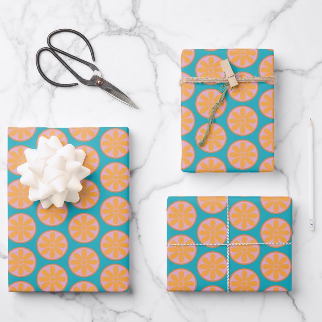 Vintage Fruit Pattern Wrapping Paper (Front)