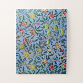 Vintage Fruit Pomegranate Ornament Illustration Jigsaw Puzzle
