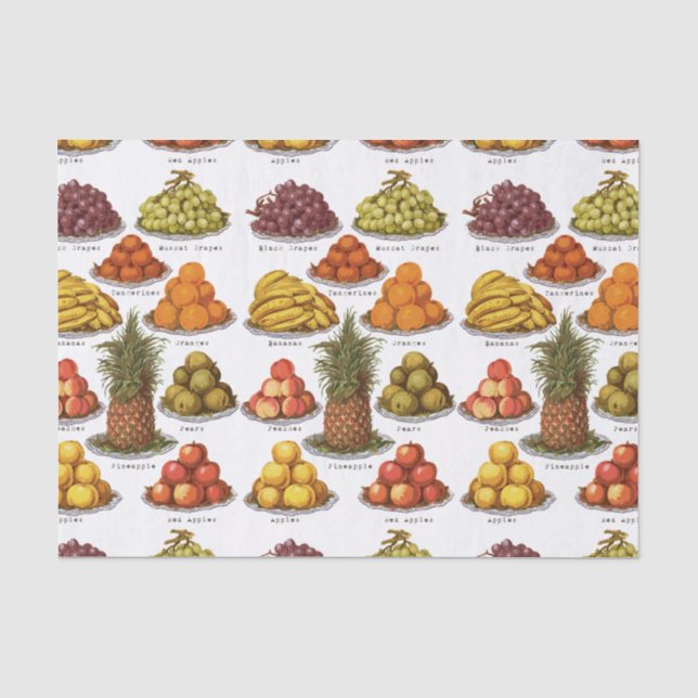Vintage Fruit Tissue Paper (Front)