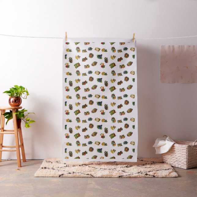 Vintage Fruits & Flowers Fabric (In Situ)