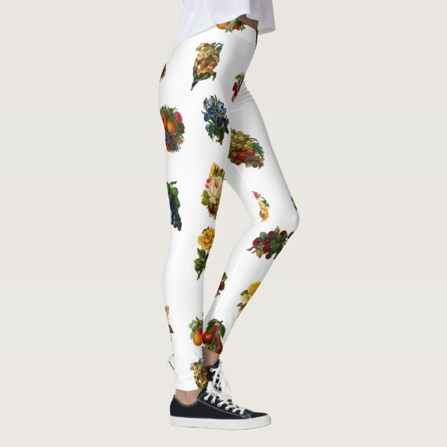Vintage Fruits & Flowers Leggings (Right)