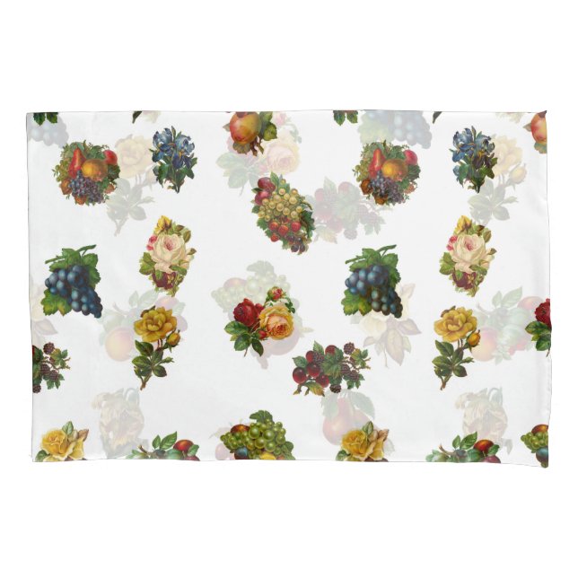 Vintage Fruits & Flowers Pillowcase (Front)