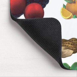 Vintage Fruits Pattern Mouse Pad