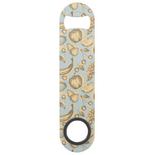 Vintage fruits pattern speed bottle opener
