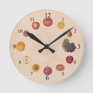 Vintage Fruits Wall Clock