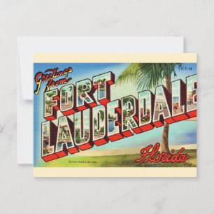 Vintage Ft. Lauderdale Florida Postcard 