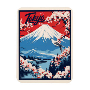 Vintage Fuji, Japan Travel Magnet