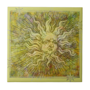 Vintage Full Sun Face Tile