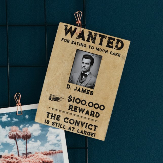 Vintage Fun Convict Reward Wanted Postcard (Creator Uploaded)
