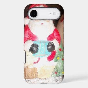 Vintage Fun Santa with Snow Nostalgic Holiday Ar