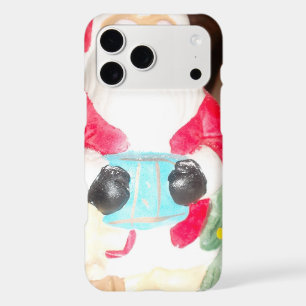 Vintage Fun Santa with Snow   Nostalgic Holiday Ar