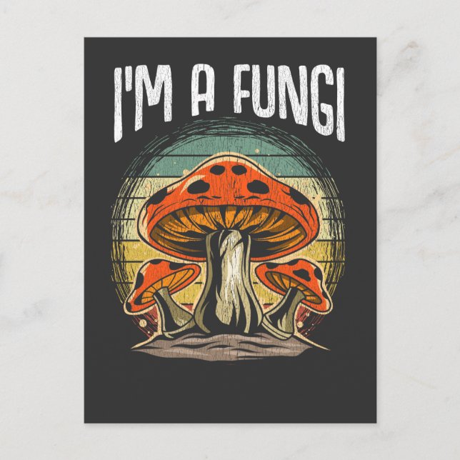 Vintage Fungi Funny Mushrooms Collector Pun Postcard (Front)