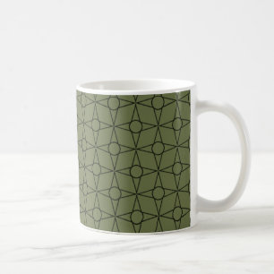 Vintage Funk Geometric Mug, Fern Coffee Mug
