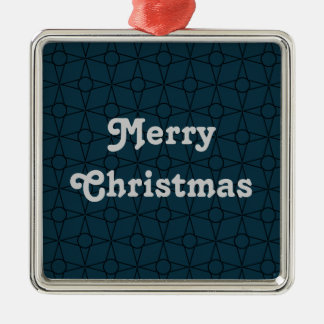 Vintage Funk Premium Ornament, Dark Blue Metal Ornament