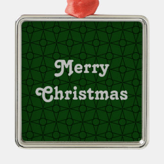 Vintage Funk Premium Ornament, Dark Green Metal Ornament
