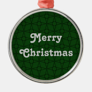 Vintage Funk Premium Ornament, Green Metal Ornament
