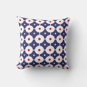 vintage funky retro seamless pattern. Seamless ret Throw Pillow