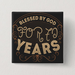 vintage Funny 70 years old saying quote 2 Inch Square Button