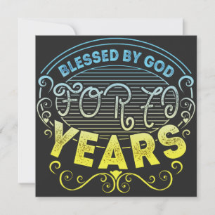 vintage Funny 70 years old saying quote Invitation