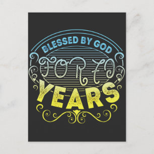 vintage Funny 70 years old saying quote Postcard