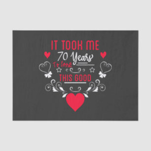 vintage Funny 70 years old saying quote Tissue Paper
