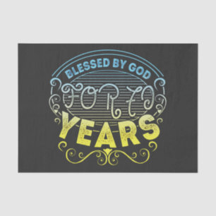 vintage Funny 70 years old saying quote Tissue Paper