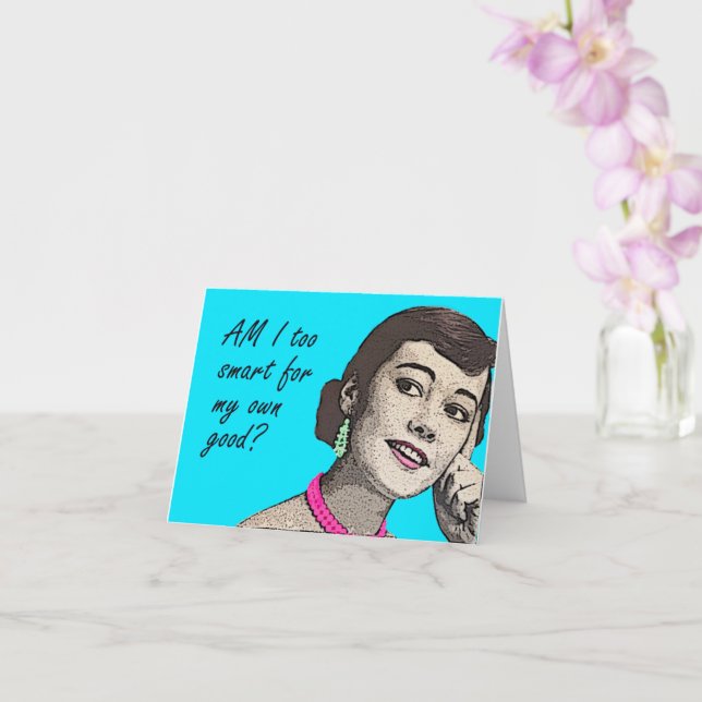 Vintage funny Birthday Card (Orchid)